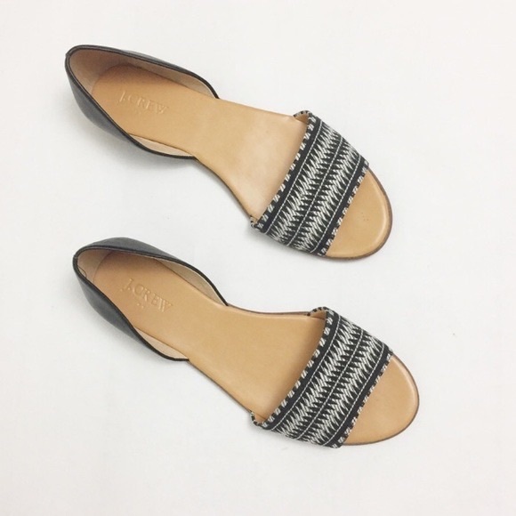 Morgan Woven Peep-toe D'Orsay Flats - Picture 2 of 9